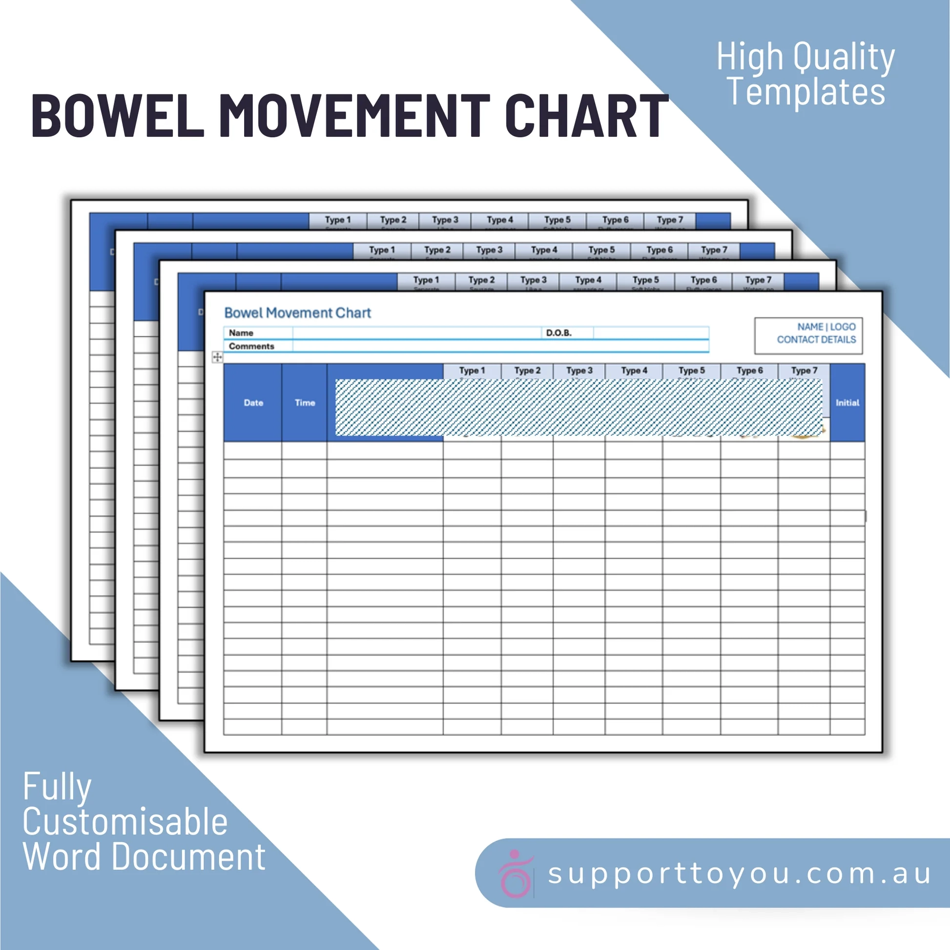 Bowel Chart Disability Care Supporttoyou