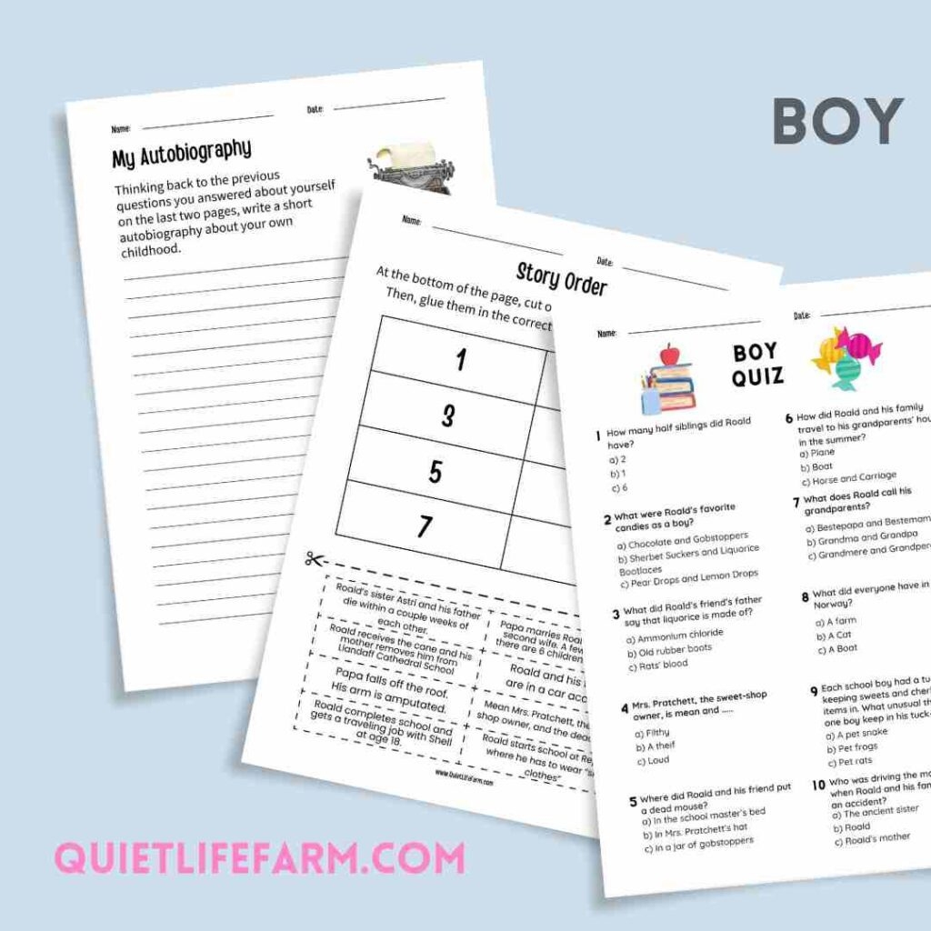 Free Printable Autobiography Worksheets