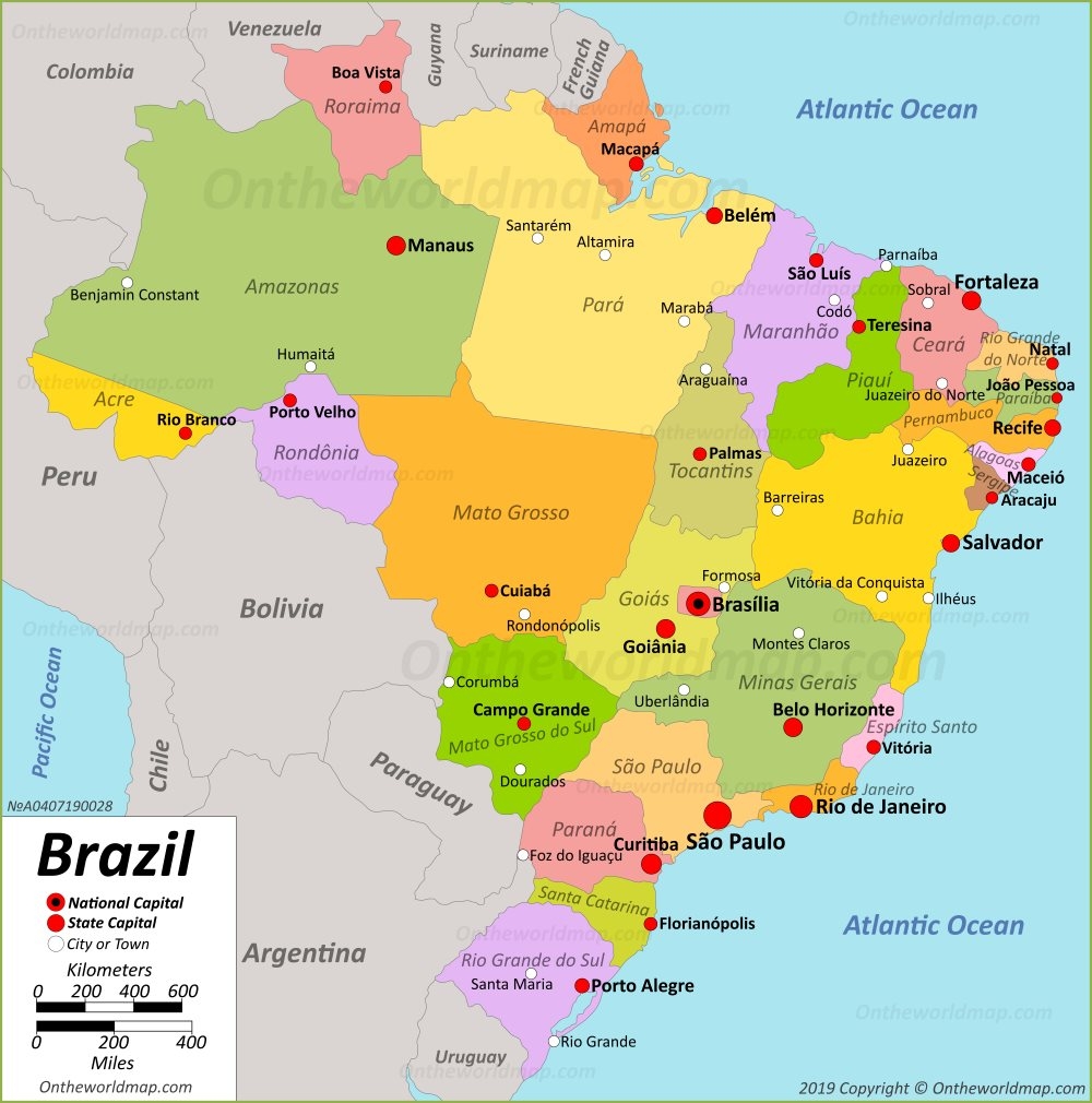 Brazil Map Maps Of Federative Republic Of Brazil