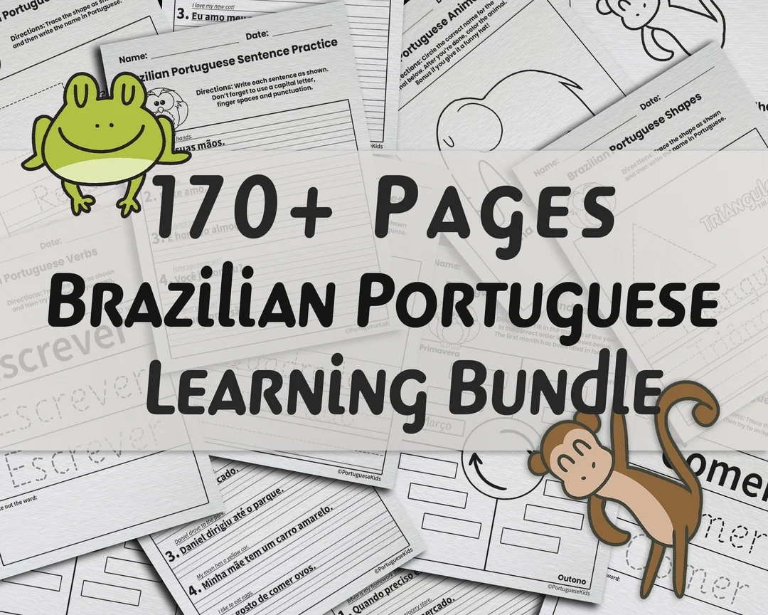 Brazilian Portuguese Learning Bundle 170 Vocabulary Worksheets For Kids Printable Portuguese Classroom Activity PDF Worksheet Pages Etsy Brazilian Portuguese Learning Bundle 170 Vocabulary Worksheets For Kids Printable Portuguese Classroom Activity PDF Worksheet Pages Etsy