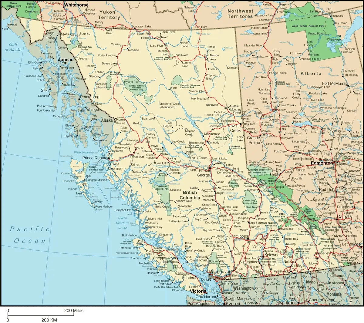 British Columbia Map Detailed Map Of British Columbia British Columbia Map Detailed Map Of British Columbia