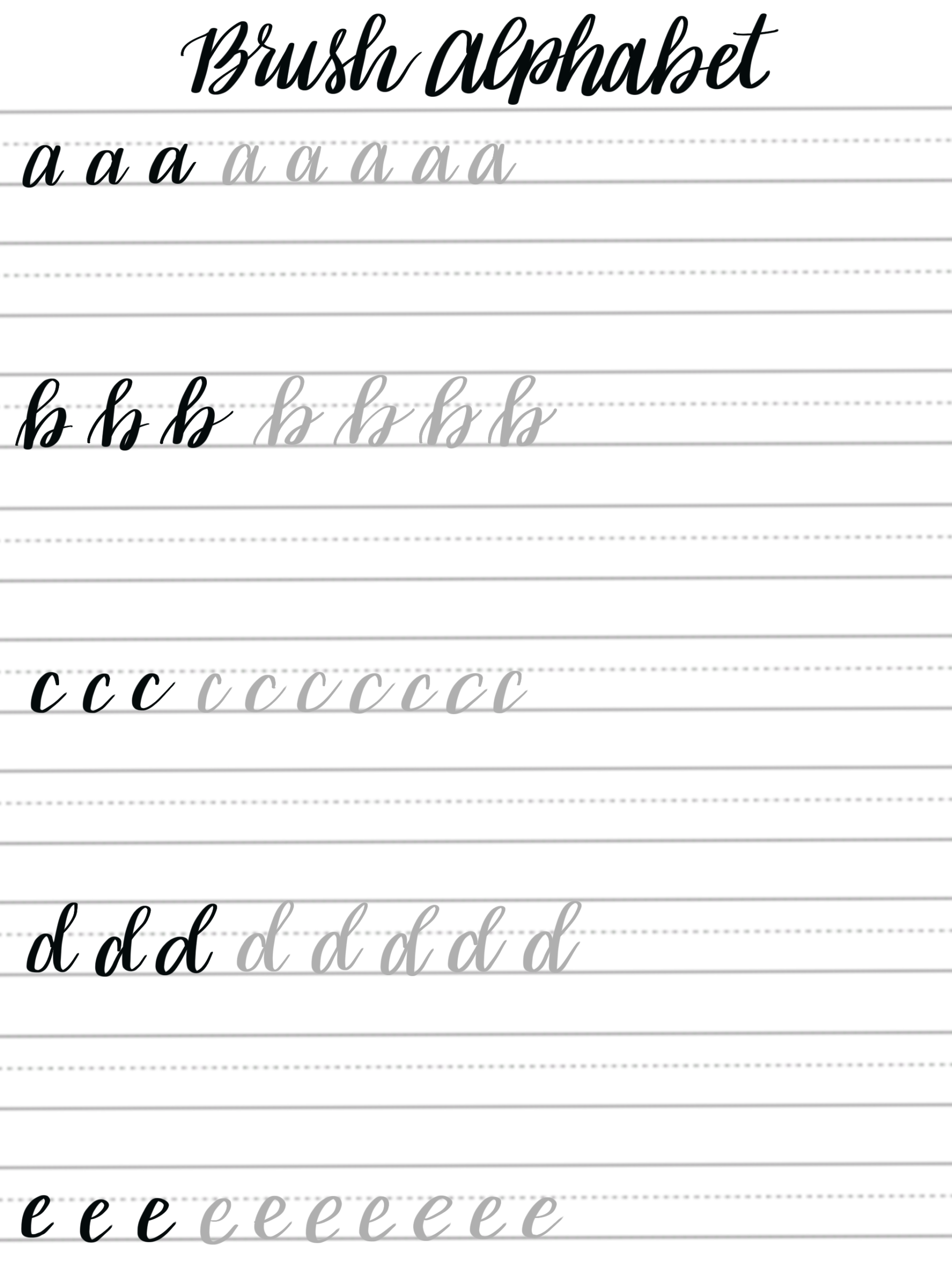 Free Printable Calligraphy Sheets
