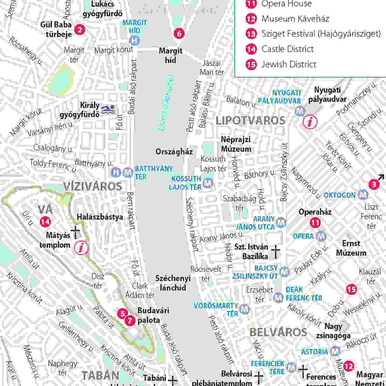 Printable Map Of Budapest