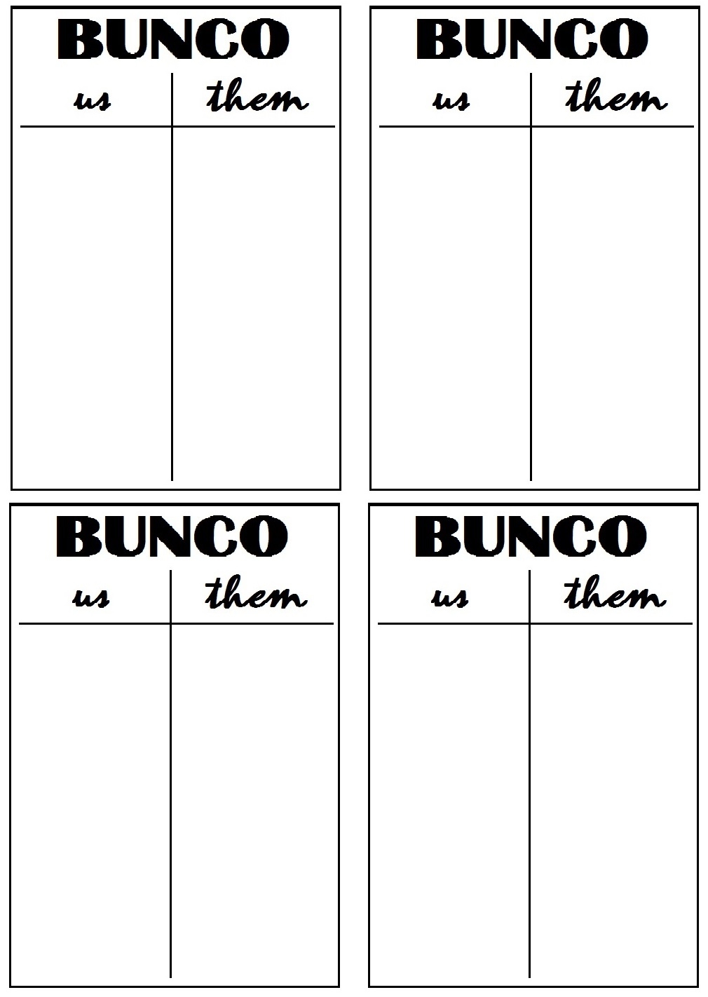Bunco Printables Mrshlovesjesus