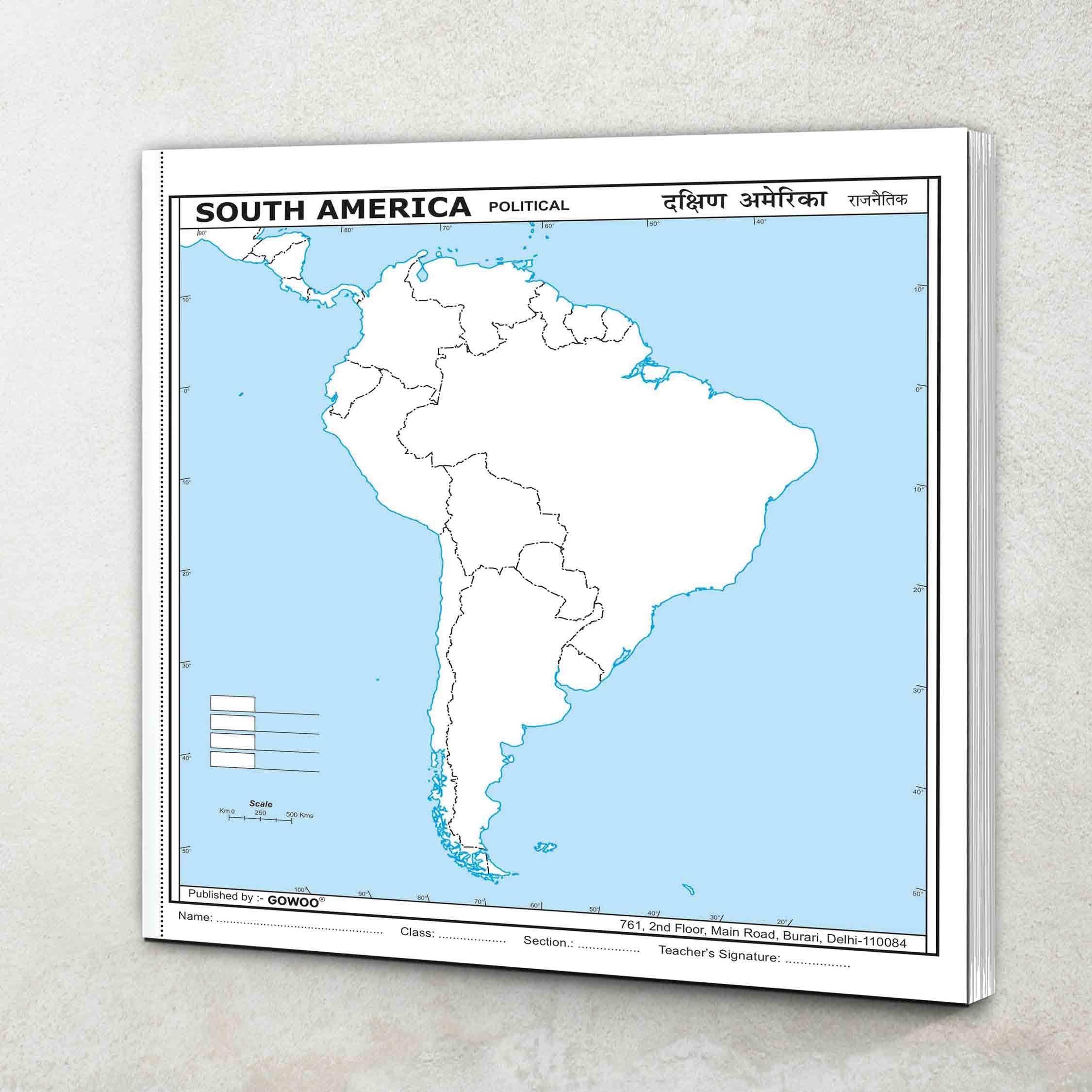 Buy SMALL 100 SOUTH AMERICA POLITICAL OUTLINE MAP FOR SCHOOL South America Political Map For School Book Online At Low Prices In India SMALL 100 SOUTH AMERICA POLITICAL OUTLINE MAP