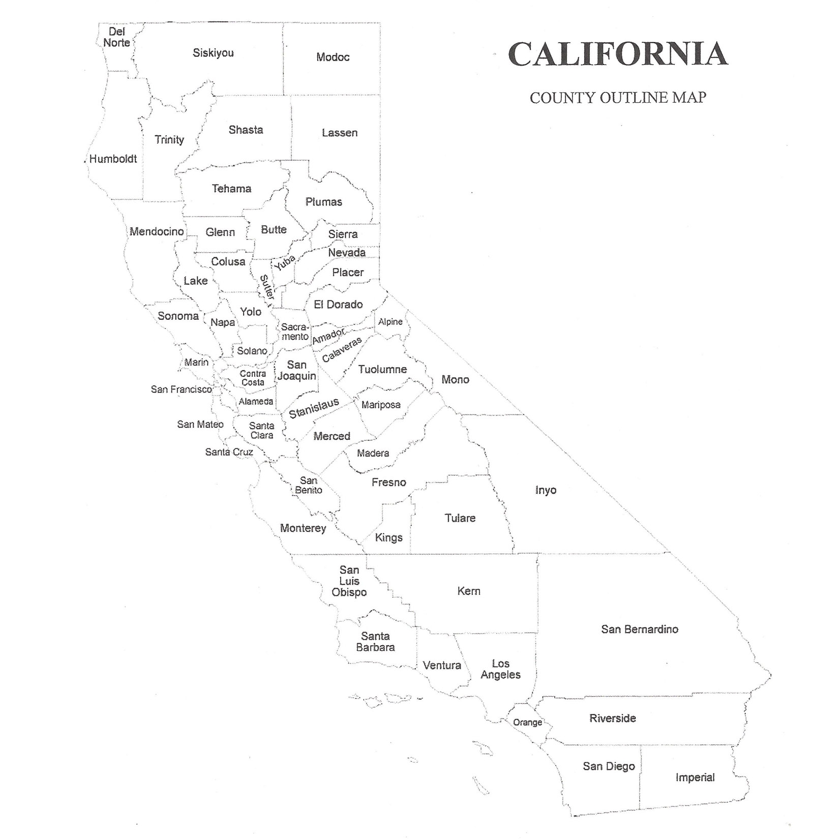 California County Map Jigsaw Genealogy