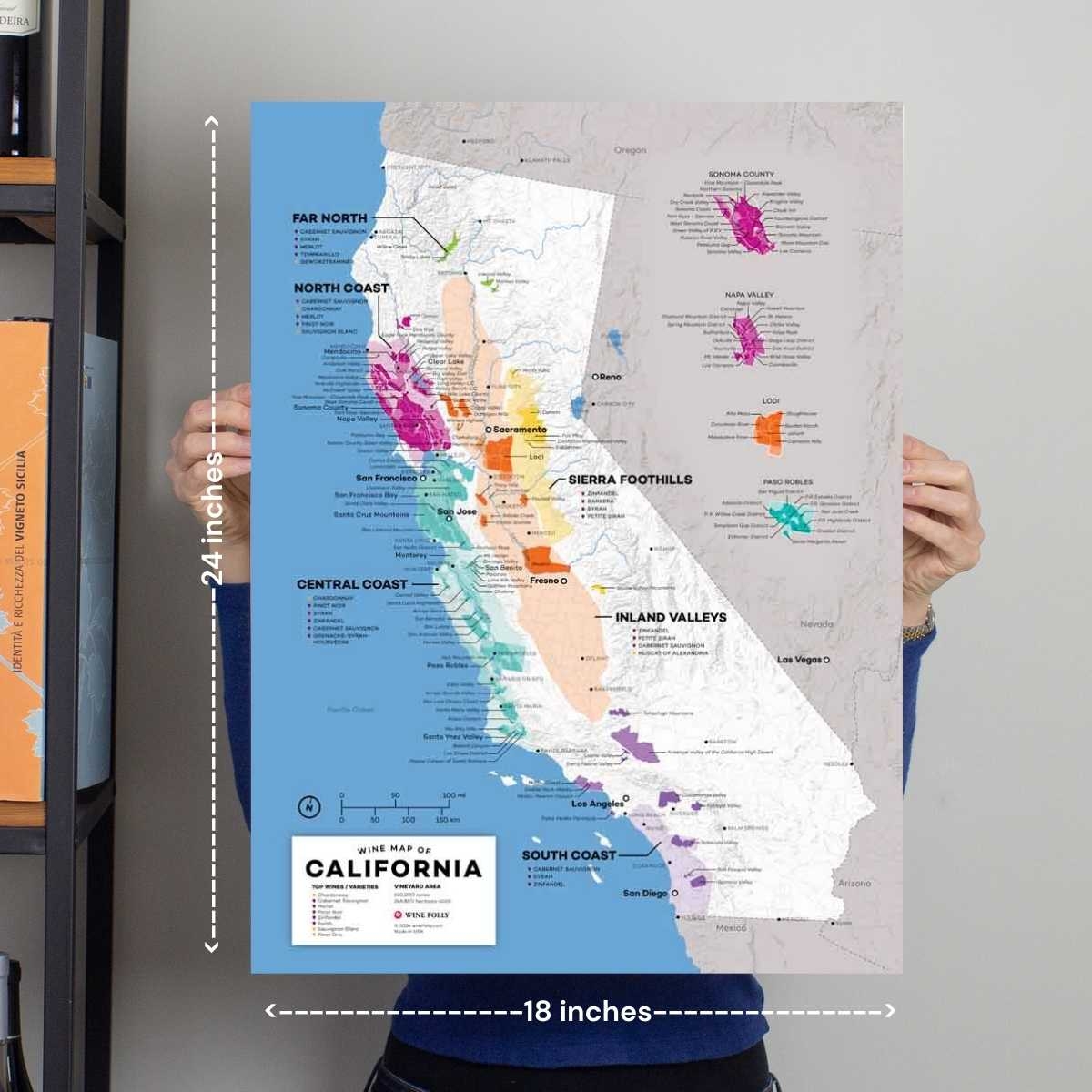 Printable California Wine Map