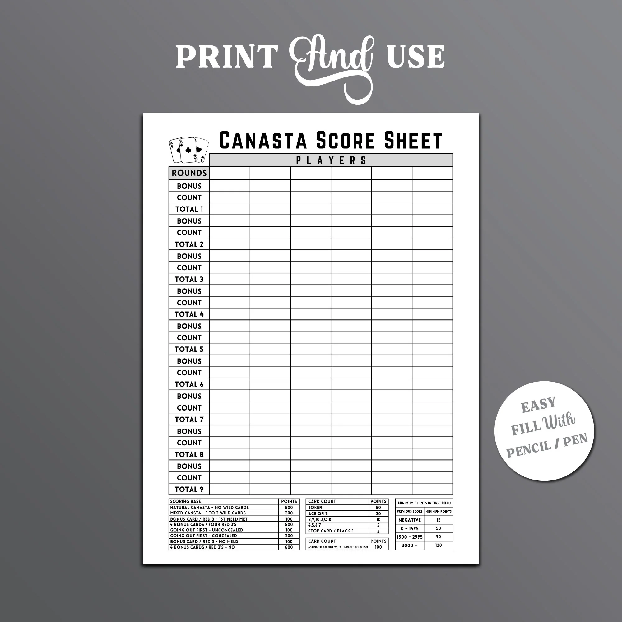 Printable Samba Score Sheet Printable Samba Score Sheet