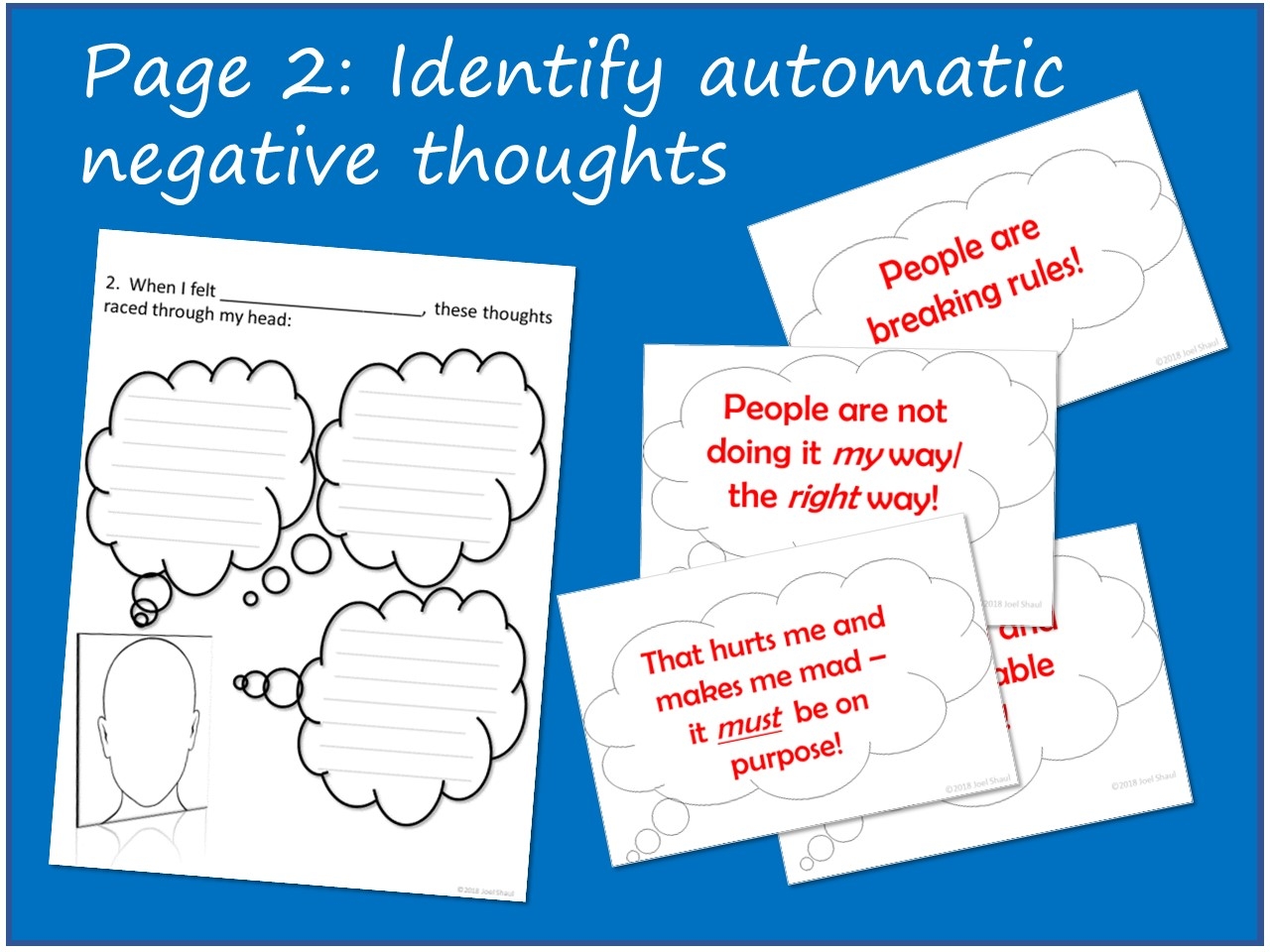 Printable Thoughts Feelings Behaviors Worksheet