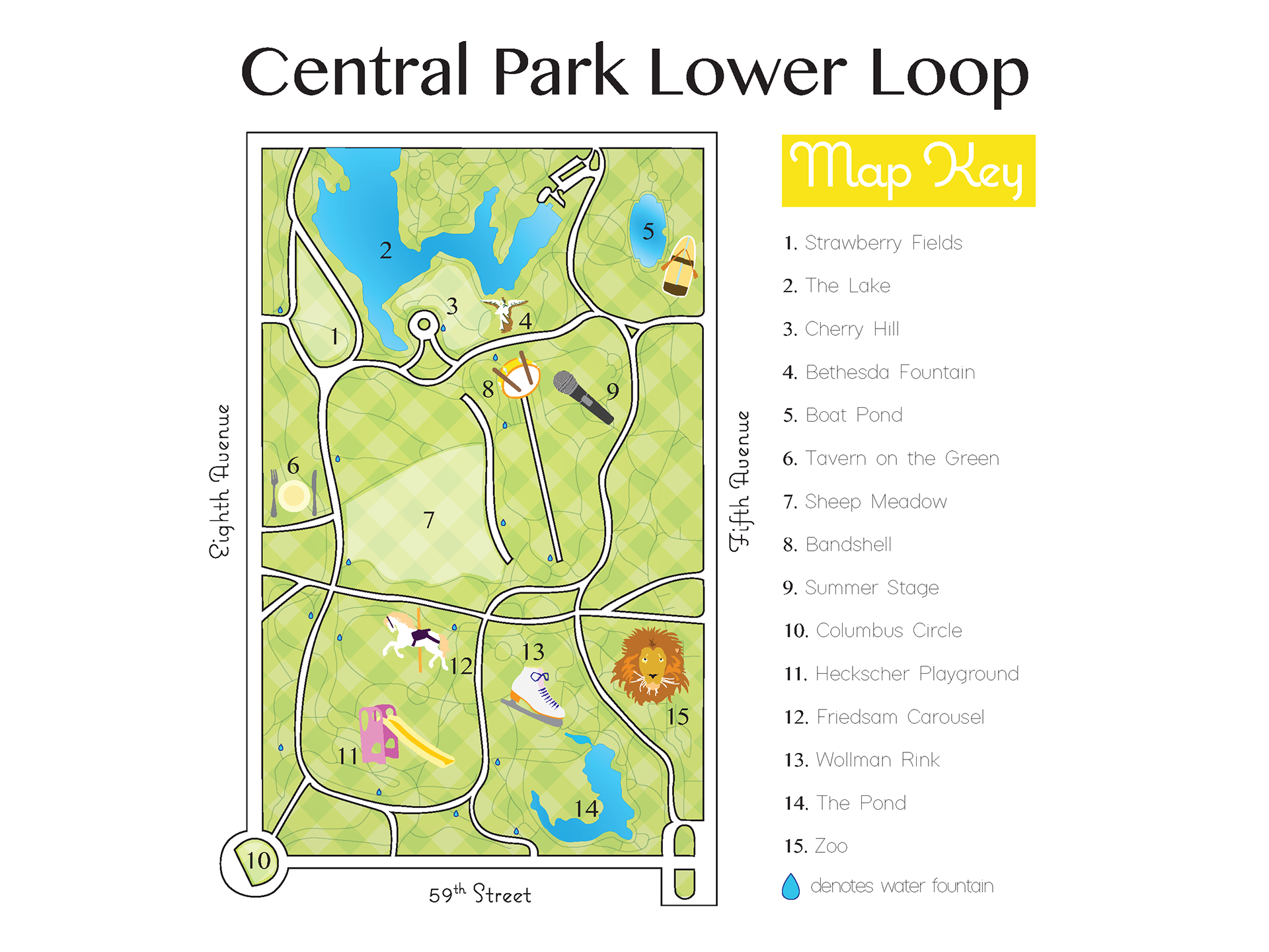Printable Map Of Central Park