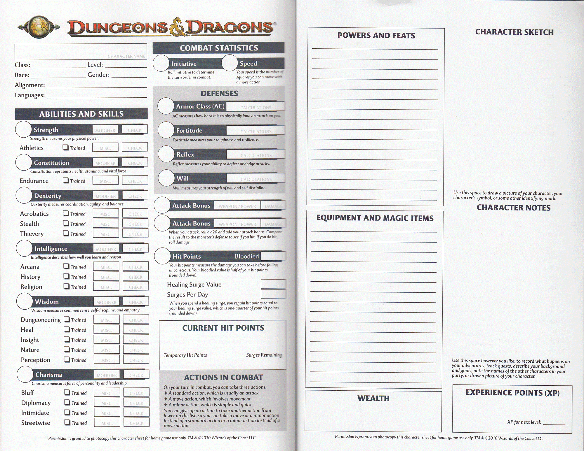Character Sheet Blog Of Holding