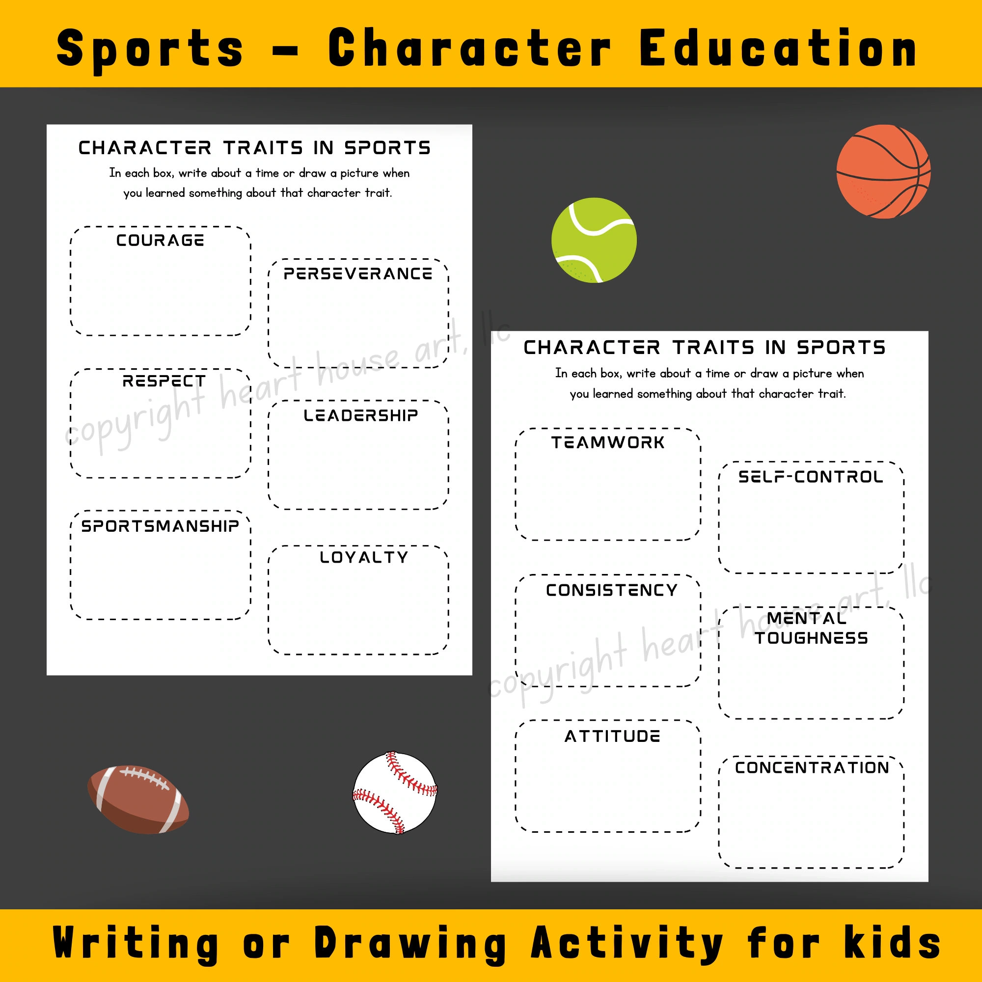 Character Training For Kids Character Education Character Building Printable Character Traits In Sports Worksheet Team Building Activity Etsy