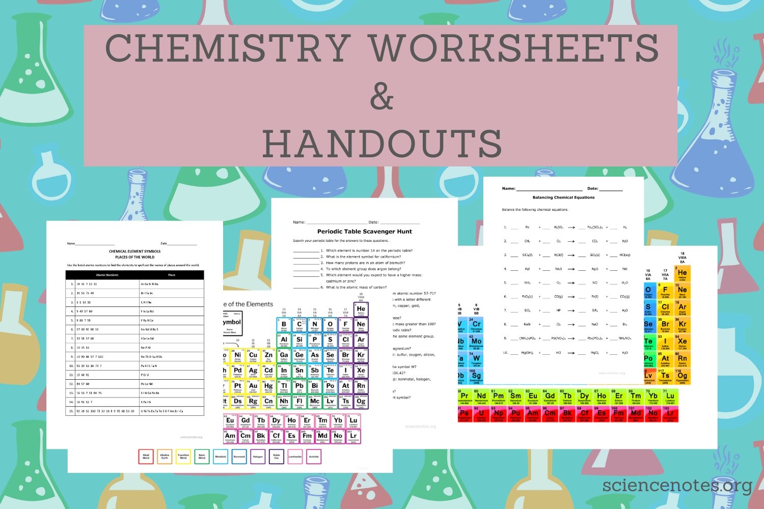 Chemistry Worksheets And Handouts PDF For Printing Chemistry Worksheets And Handouts PDF For Printing