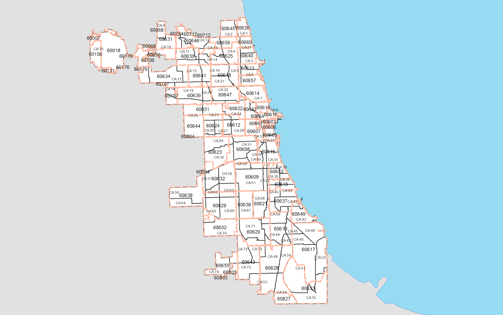 Chicago Zip Code Map Printable Chicago Zip Code Map Printable
