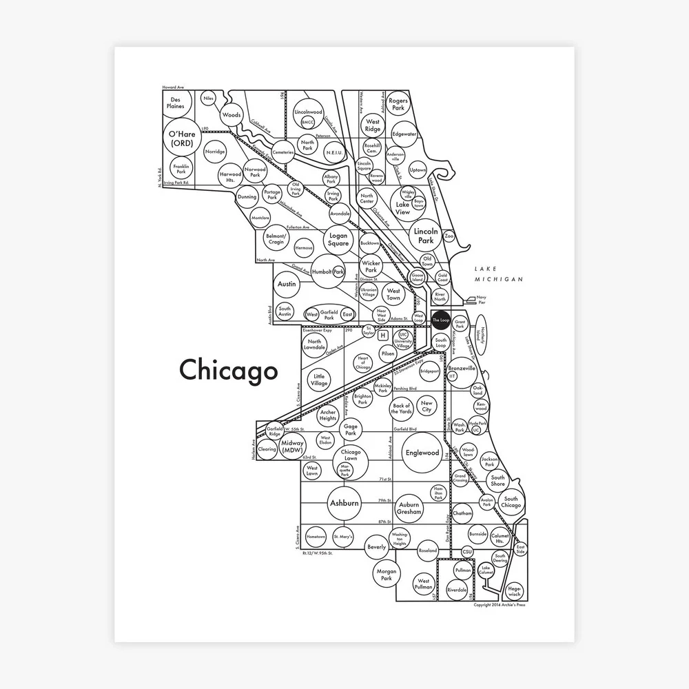Printable Map Of Chicago Neighborhoods Printable Map Of Chicago Neighborhoods