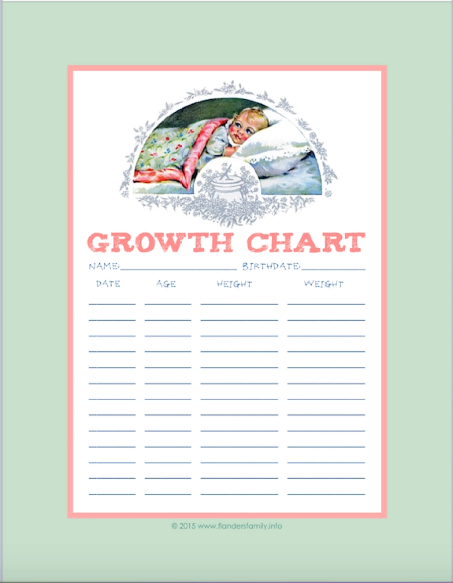 Children s Growth Charts Free Printables Flanders Family Home Life