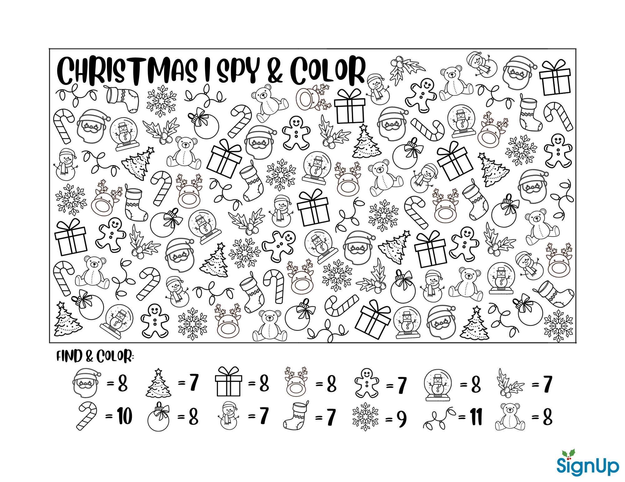 Christmas Activity Sheets Printables Free