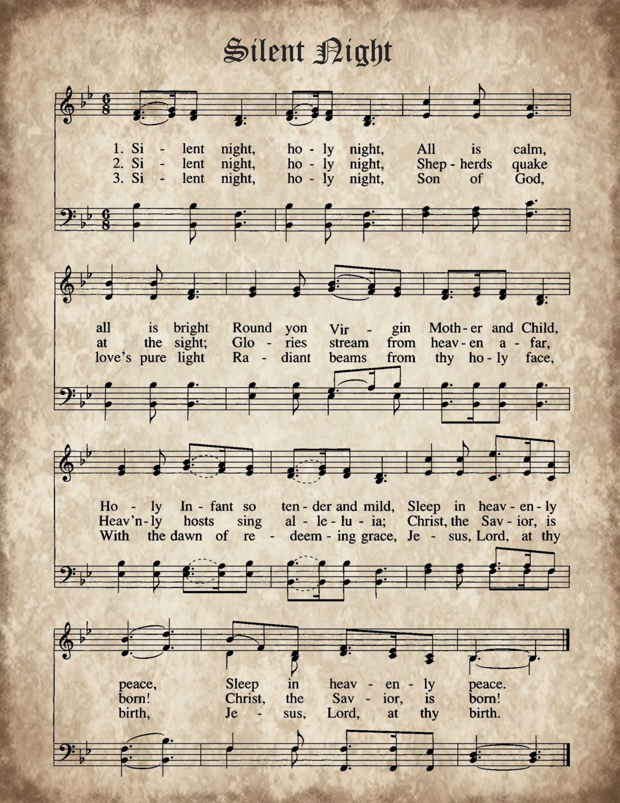 Vintage Printable Christmas Sheet Music