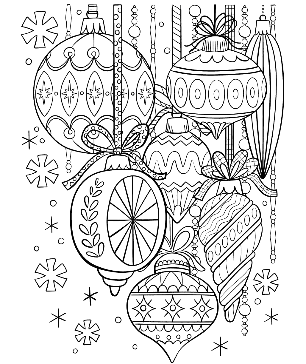 Printable Ornament Coloring Sheet