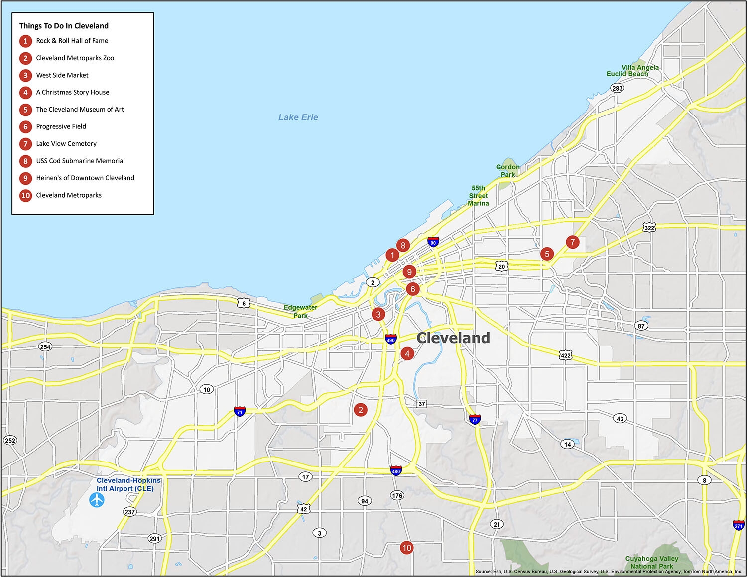 Cleveland Ohio Map GIS Geography