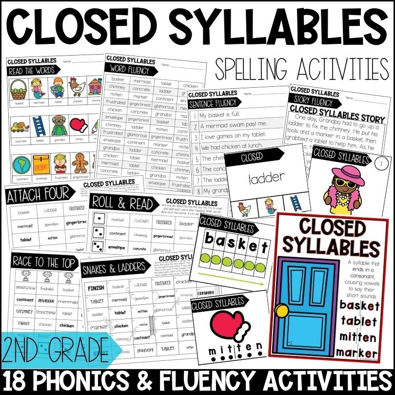 Free Printable Closed Syllable Worksheets