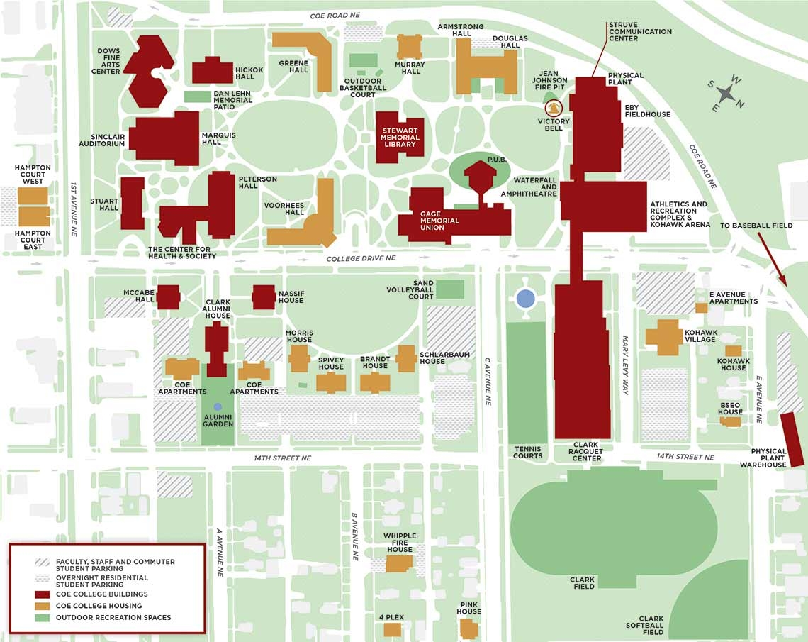 Coe College Campus Map