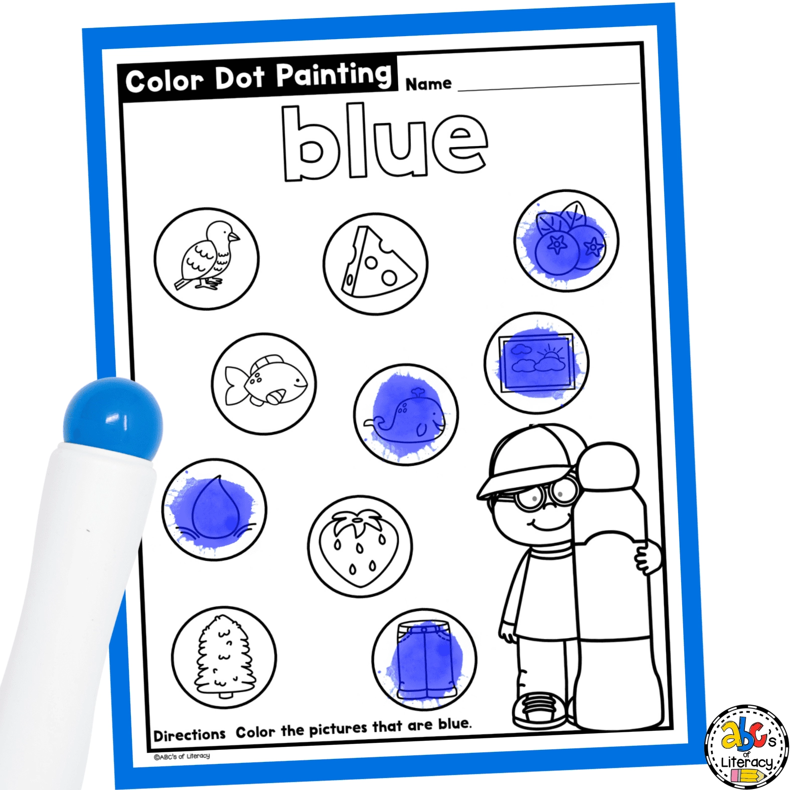 Color Dot Painting Worksheets Color Dot Painting Worksheets