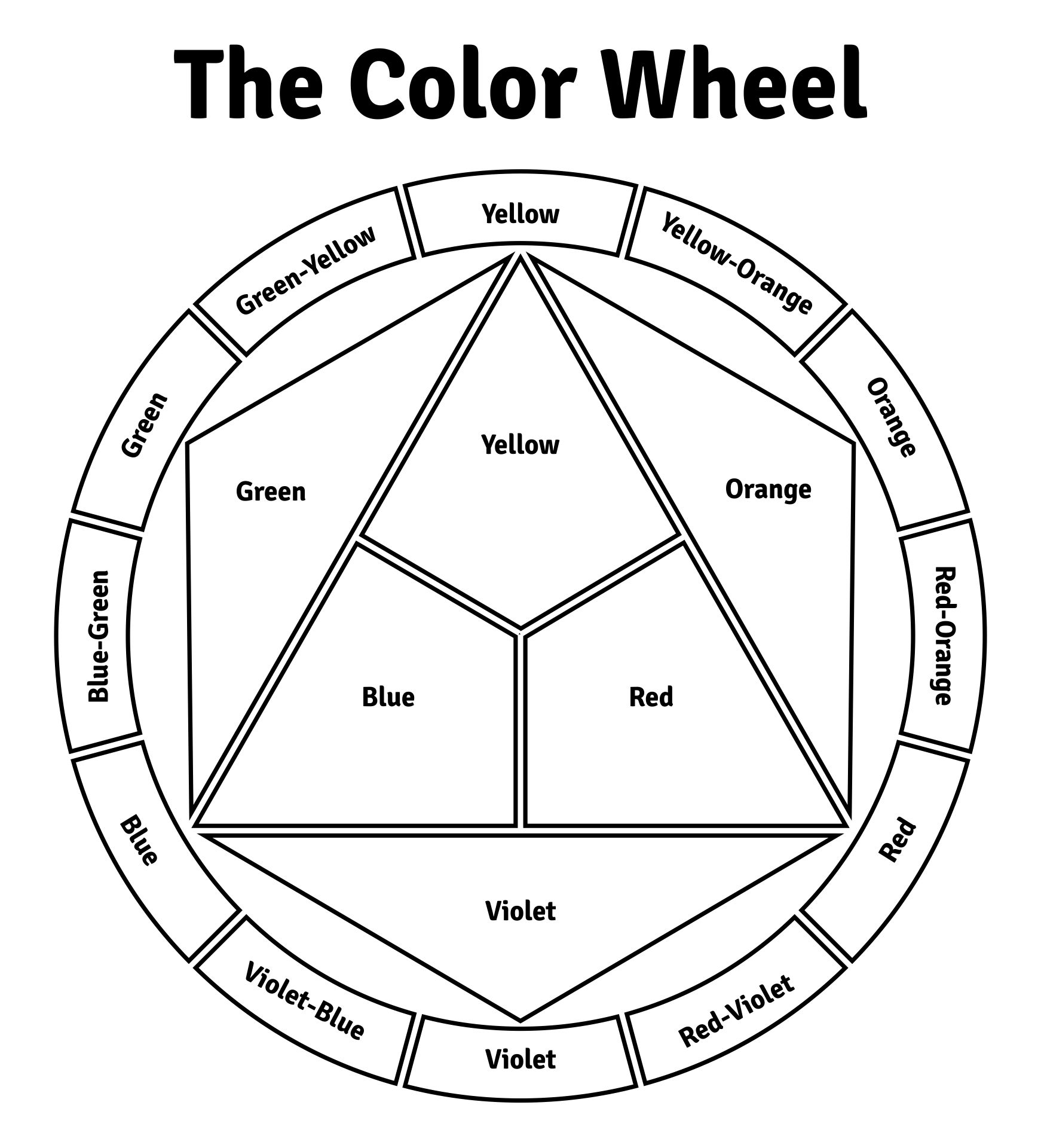 Color Wheel Worksheet Blank 10 Free PDF Printables Printablee