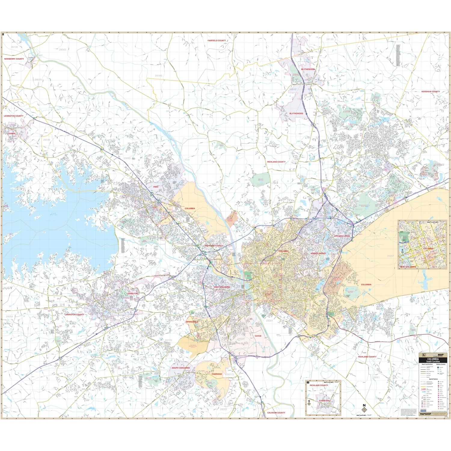 Printable Map Of Columbia Sc