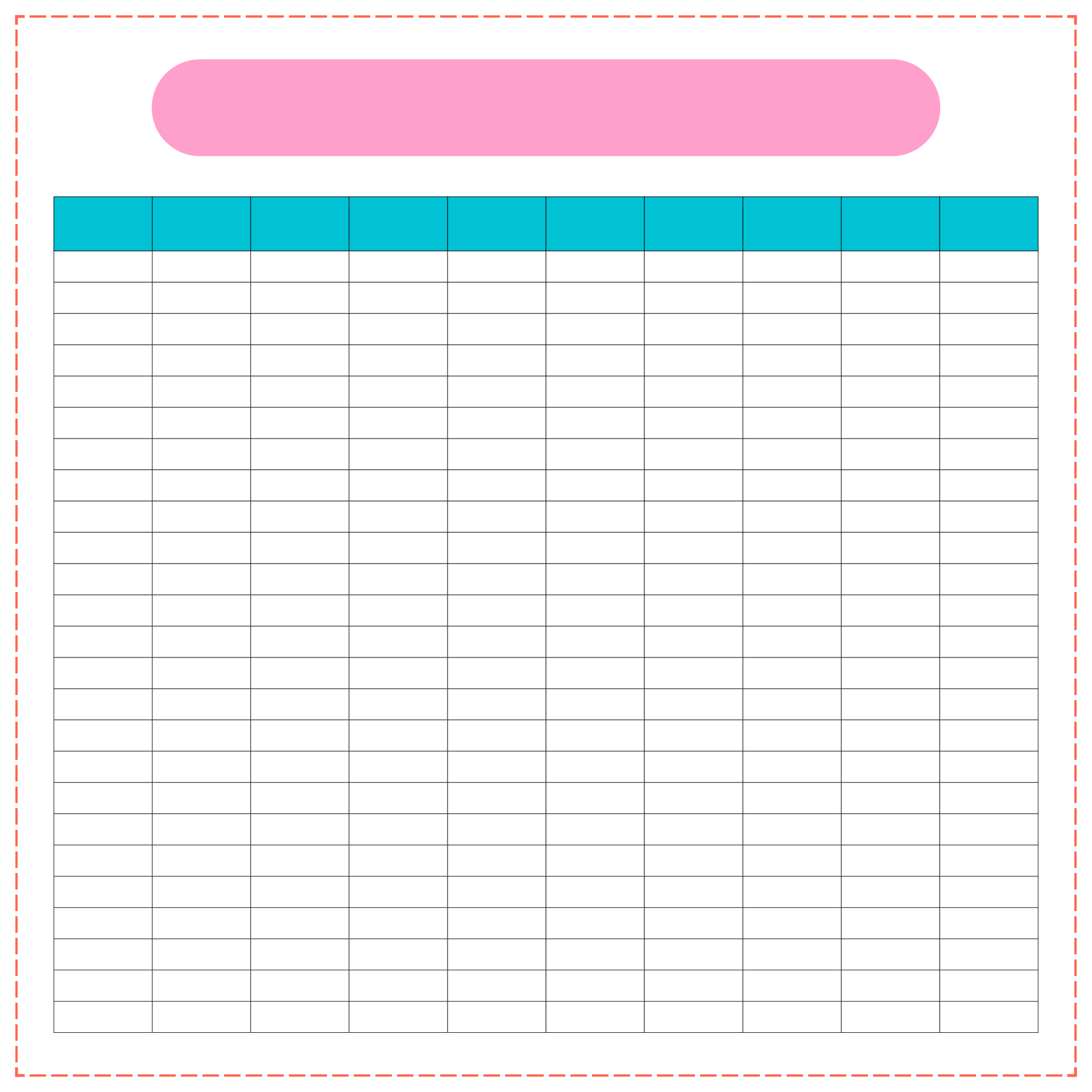 Column Template 5 Columns 10 Free PDF Printables Printablee