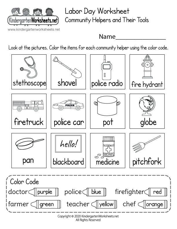 Community Helpers And Their Tools Worksheet Free Printable Digital U0026 PDF