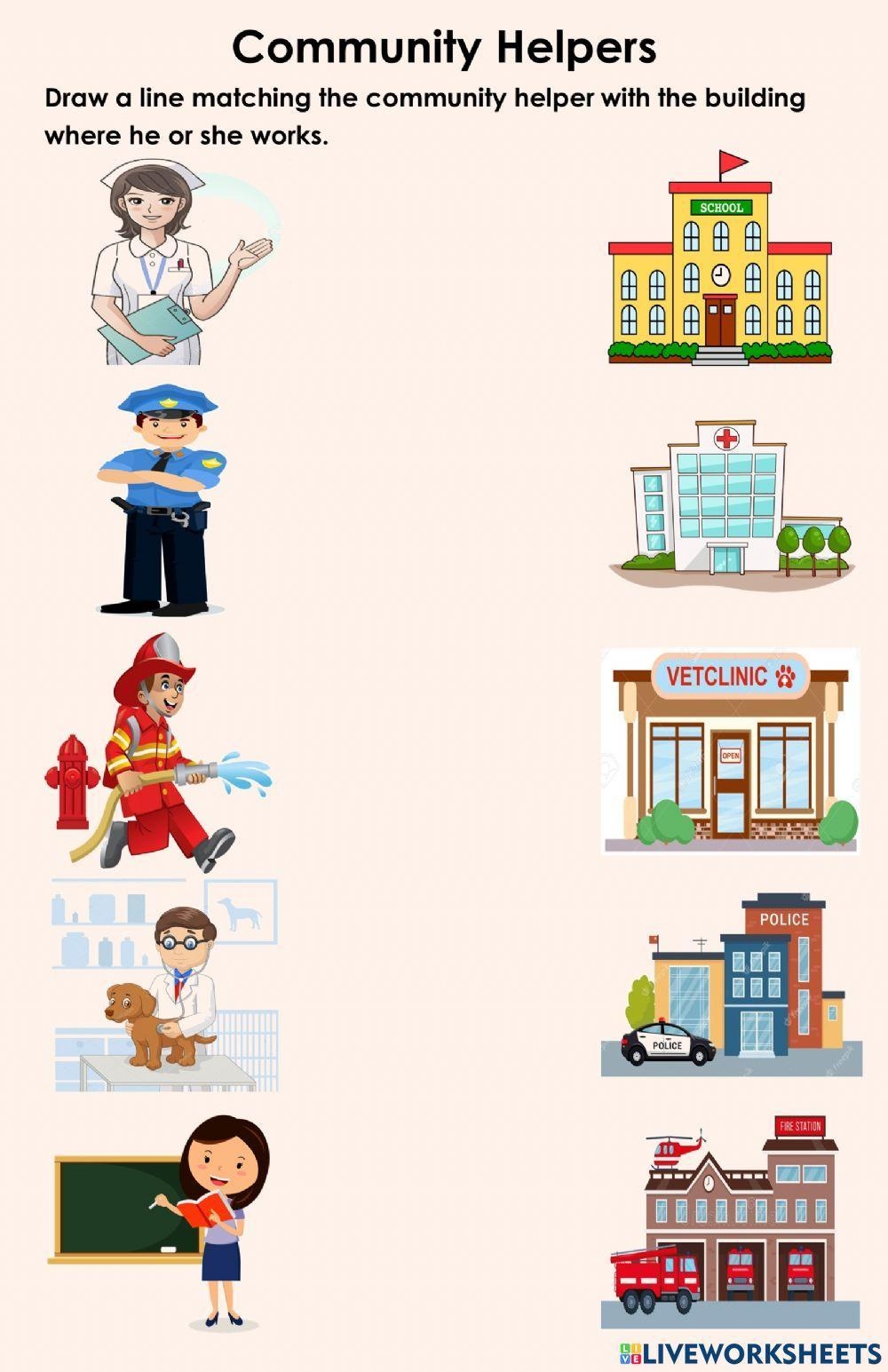 Free Printable Community Helpers Worksheets Pdf