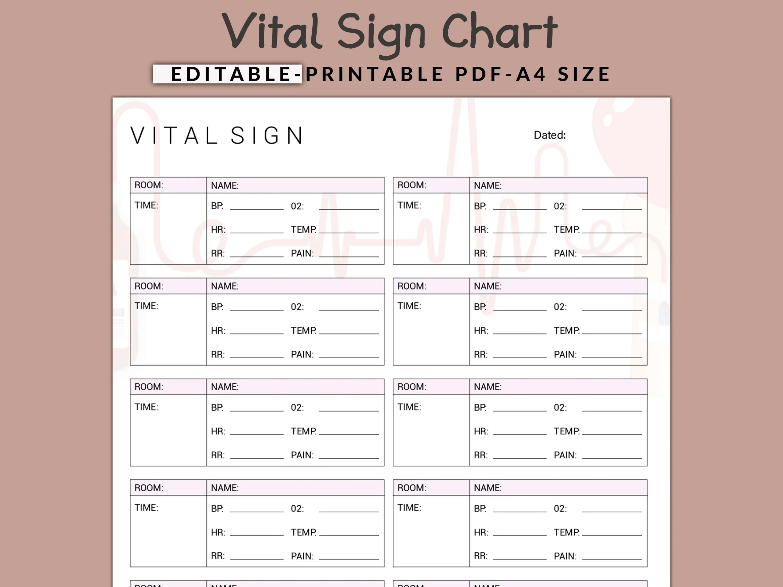 Vital Signs Printable Chart