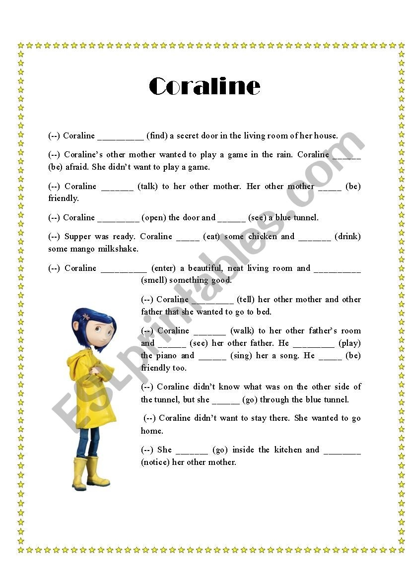 Free Printable Coraline Worksheets