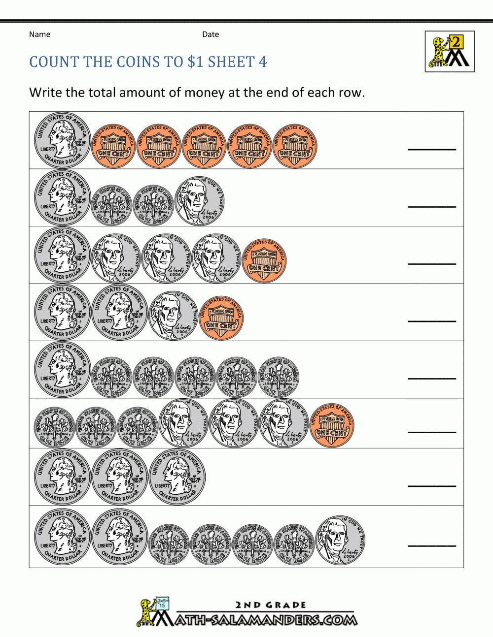 Money Counting Worksheets Free Printable