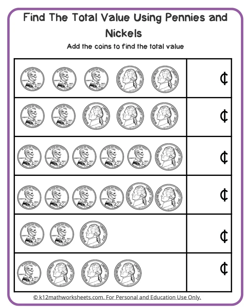Money Counting Worksheets Free Printable