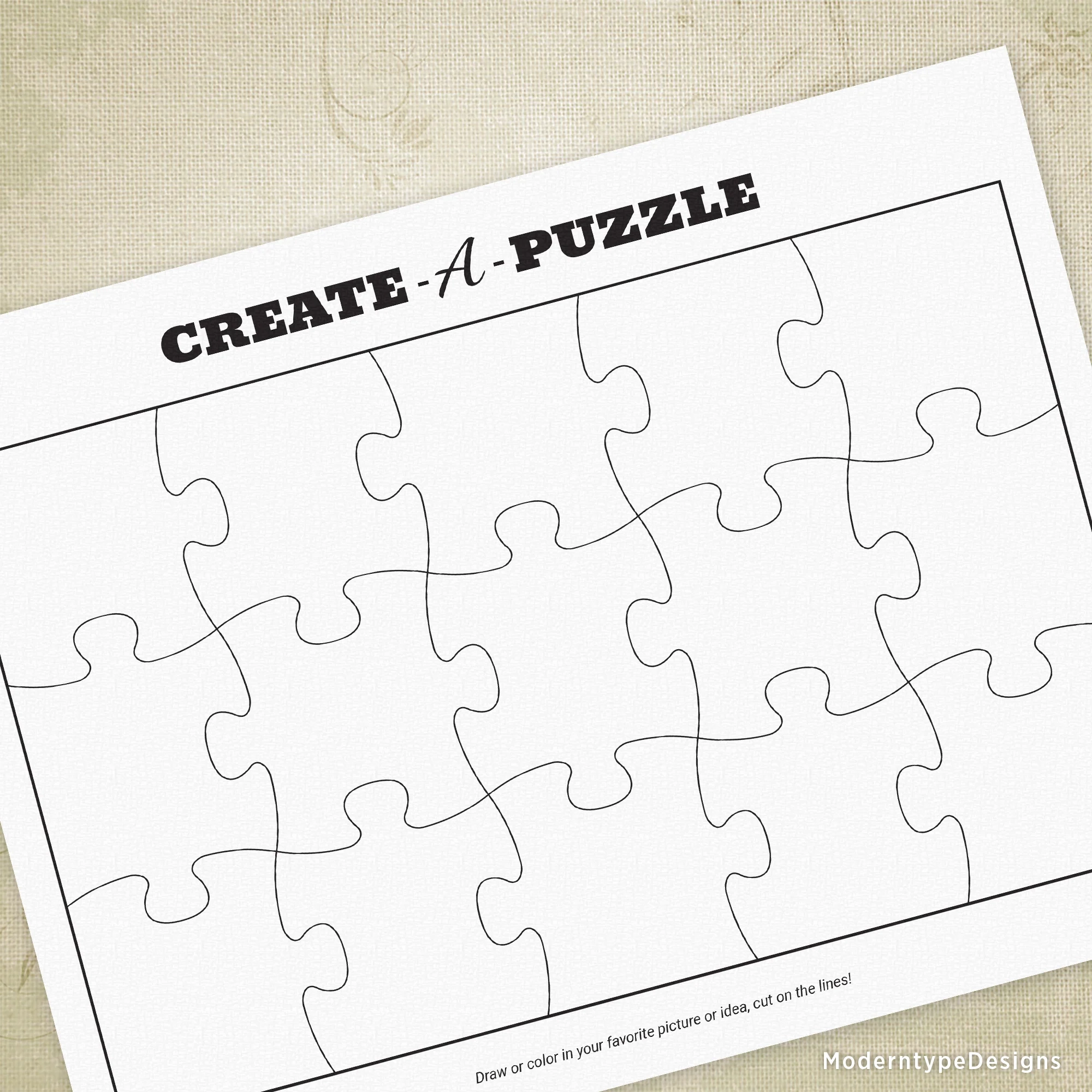 Create a Puzzle Printable 1 Create a Puzzle Printable 1
