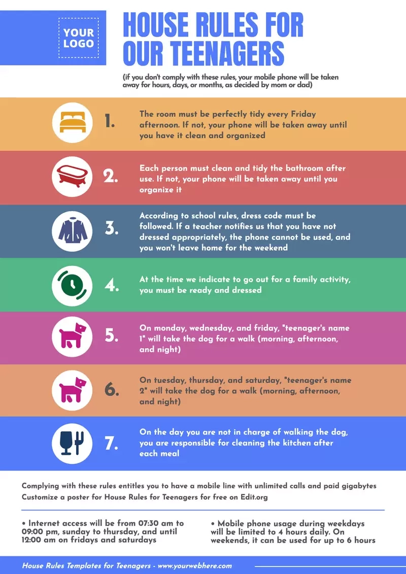 Create Posters With Rules For Teenagers At Home Create Posters With Rules For Teenagers At Home