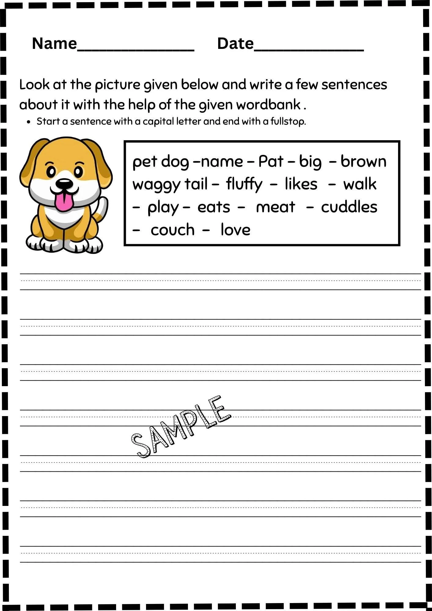Creative Writing Worksheets For Kids 6 Fun Animal Prompts
