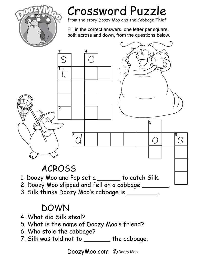 Crossword Puzzles Worksheets Printable