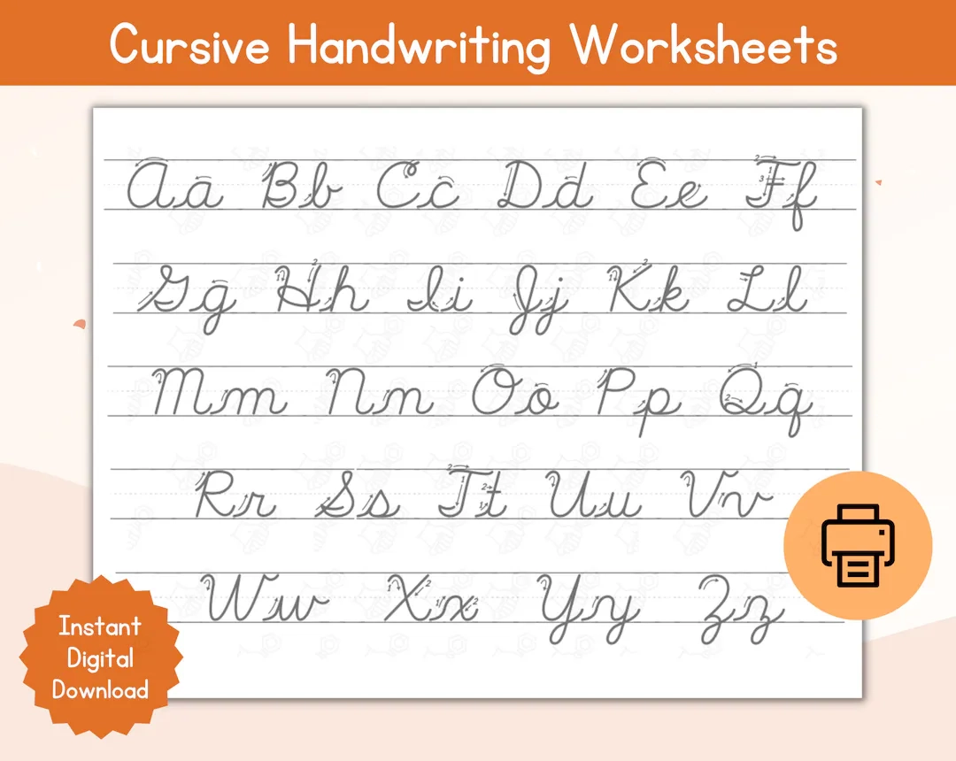 Cursive Printable Worksheets