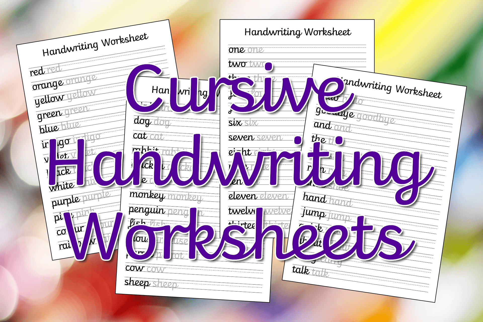 Free Printable Cursive Name Worksheets