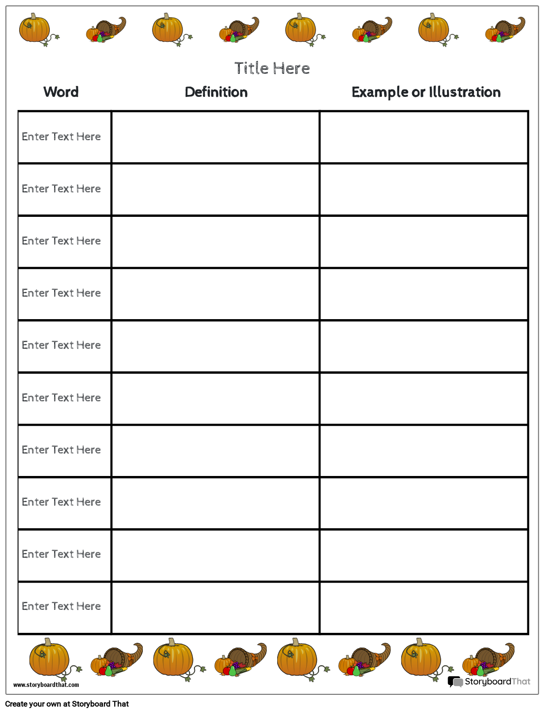Free Printable Math Vocabulary Worksheets