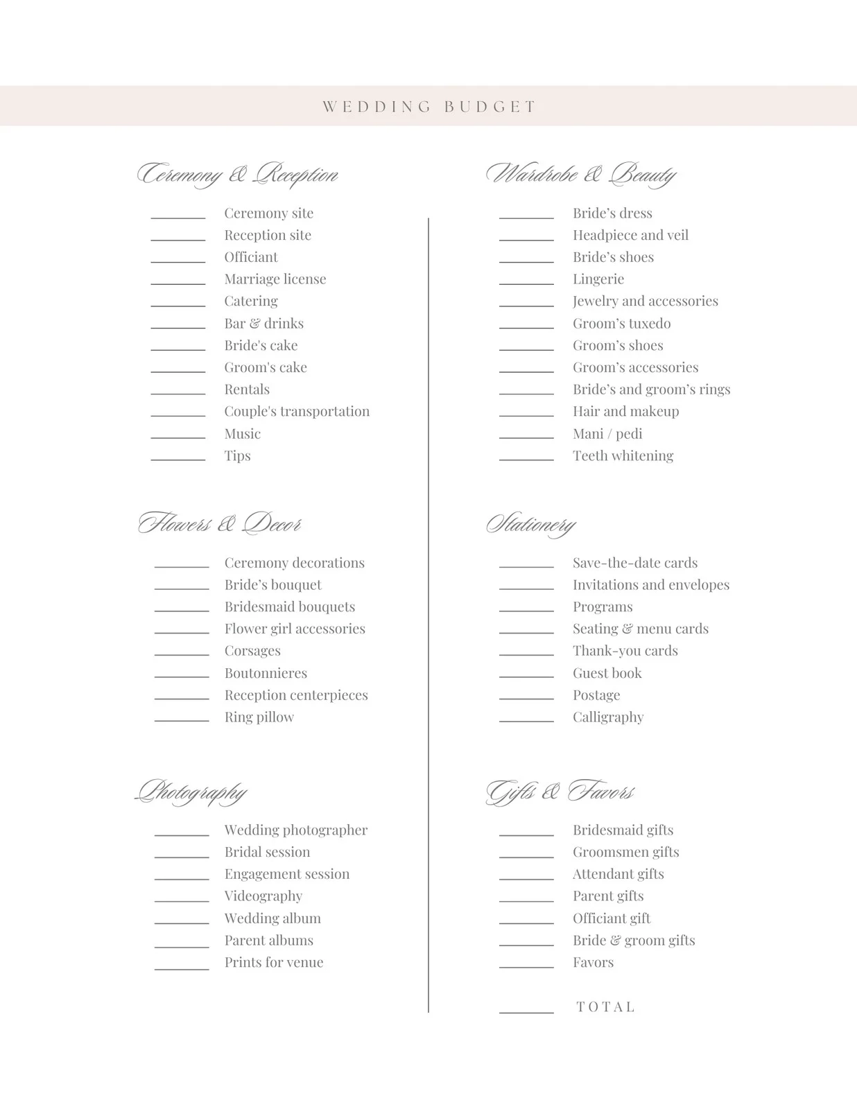 Customize 184 Wedding Checklists Templates Online Canva