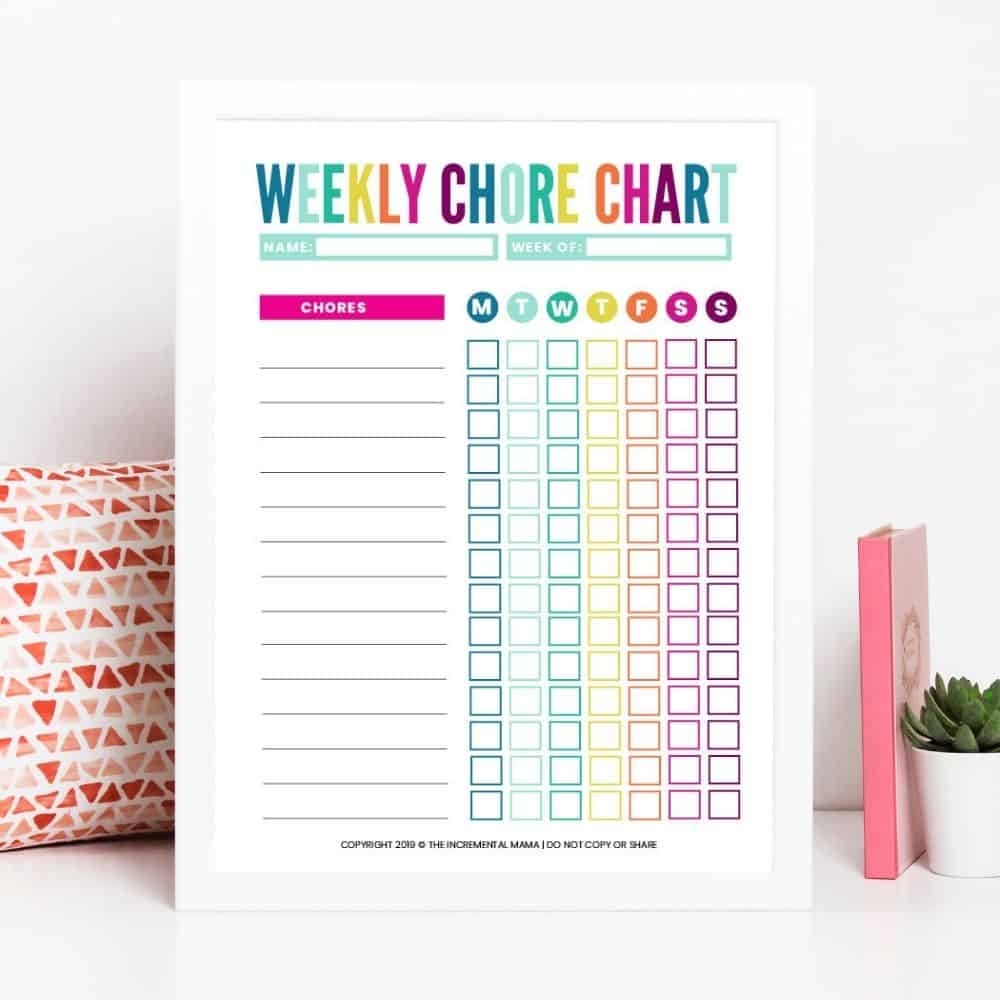 Free Printable Customizable Chore Chart Template