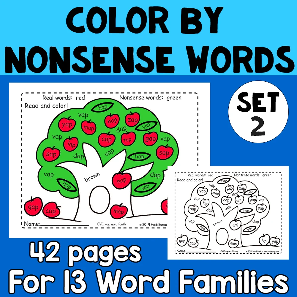 Free Printable Nonsense Words Worksheets