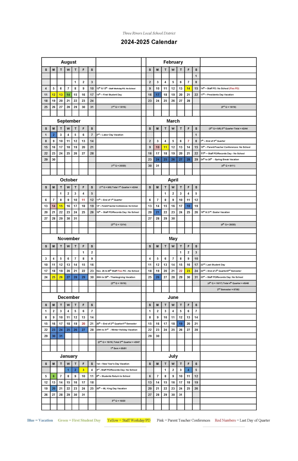 D11 Calendar Printable