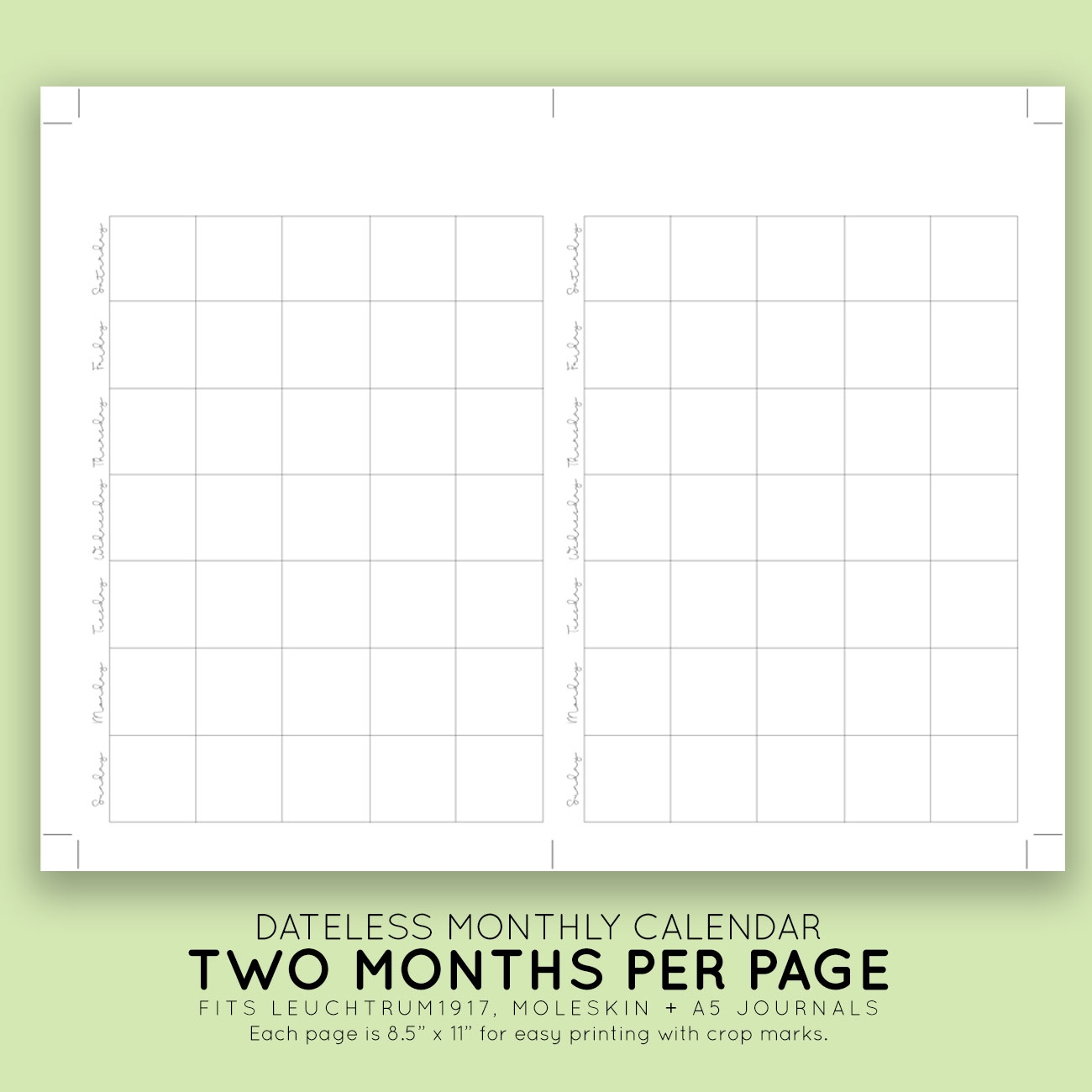 Printable Tracking Calendar