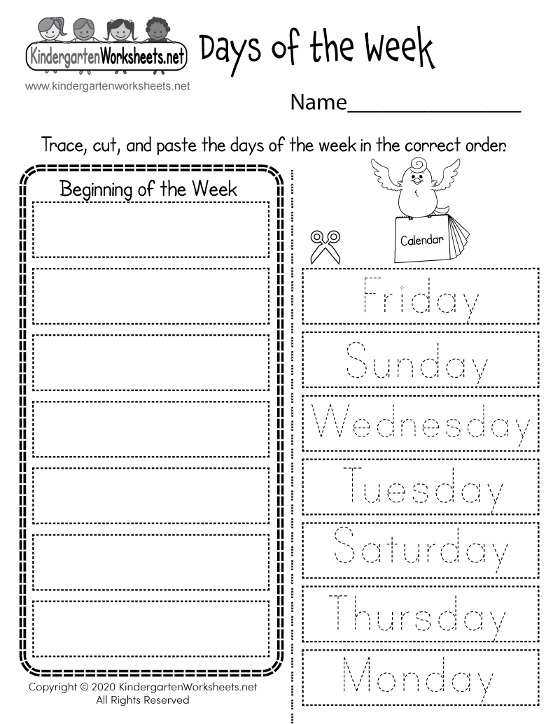 Days Of The Week Worksheet Free Printable Digital U0026 PDF