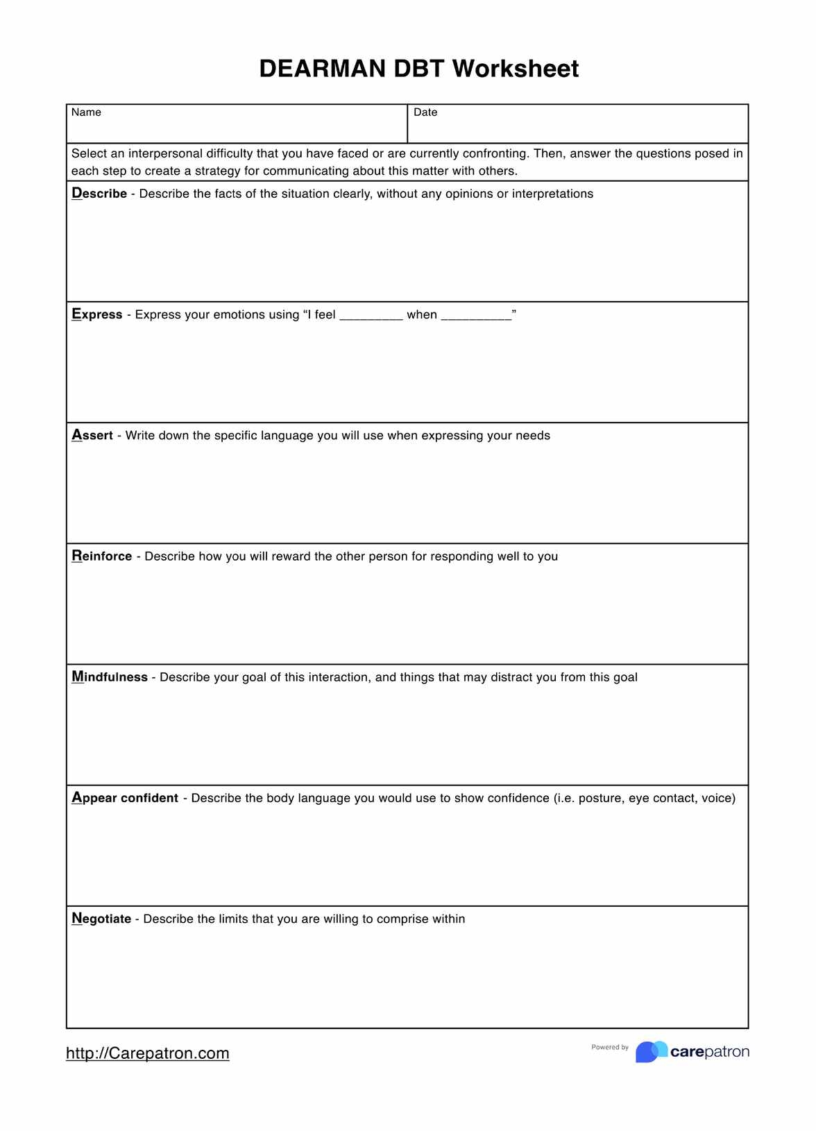 Printable Interpersonal Effectiveness Worksheets Printable Interpersonal Effectiveness Worksheets